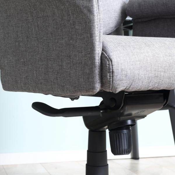 Bürostuhl Ergonomischer Drehstuhl mit Armlehne höhenverstellbar Kunstleinen Hellgrau - Palo24