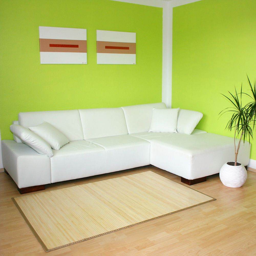 Bambusmatte Bambusteppich 80x300 Teppich Bambus natur - Palo24