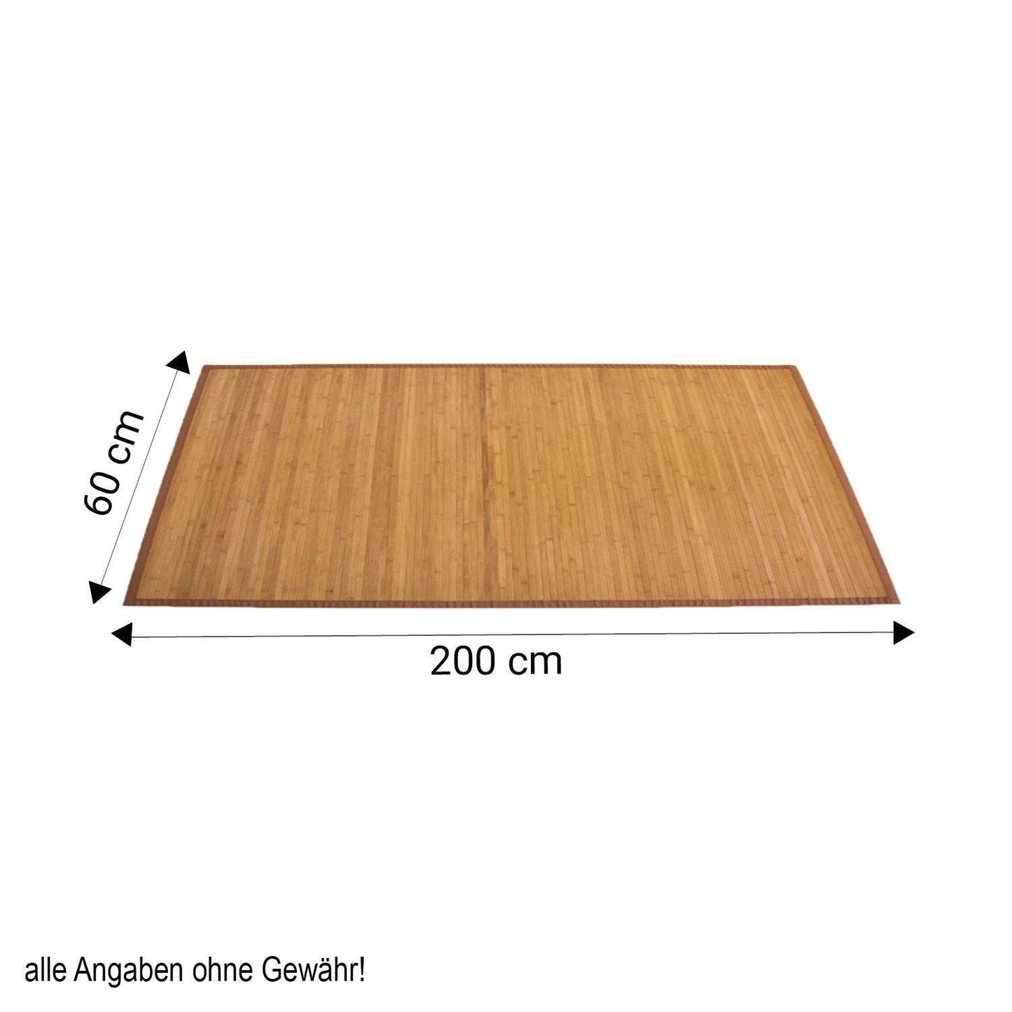 Bambusmatte Bambusteppich 60x200 cm Teppich Läufer Bambus Braun - Palo24