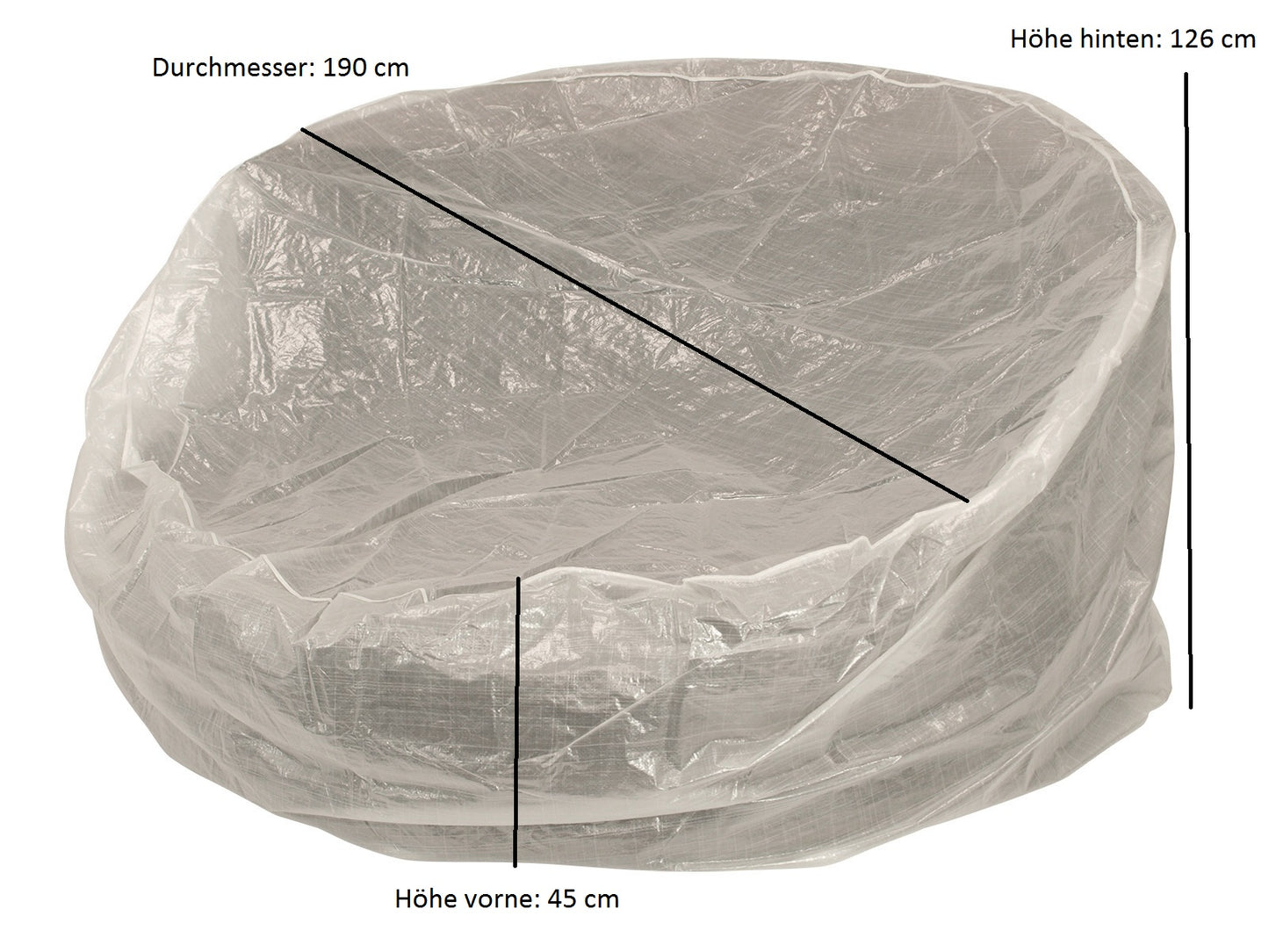 Couverture d'îlot Relax 190x126/45cm, PE transparent