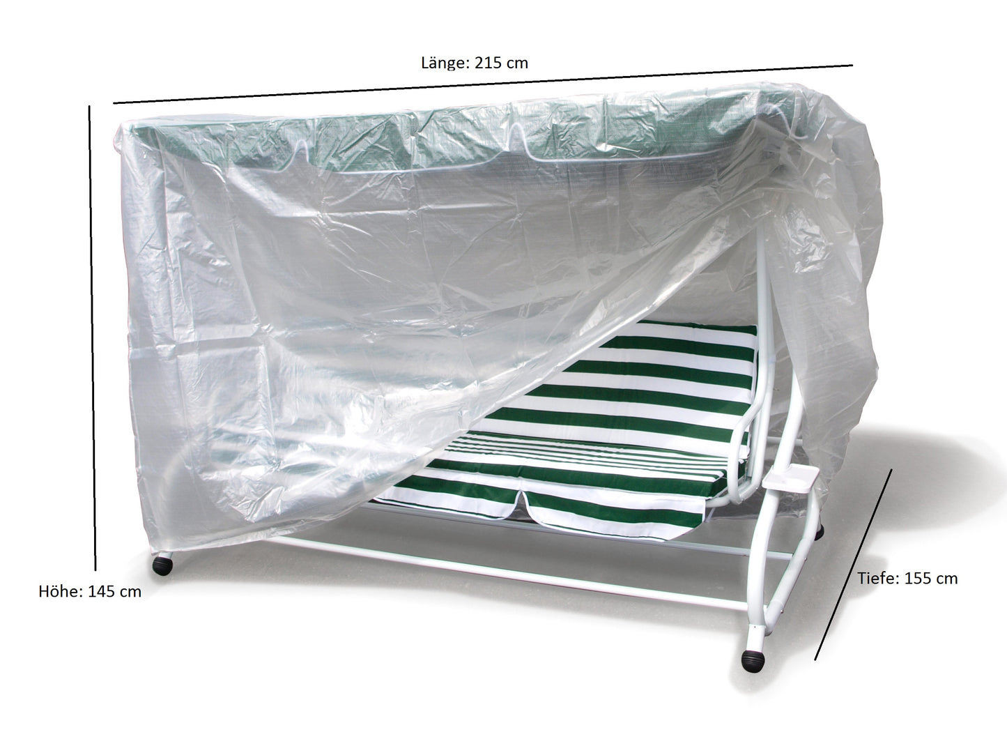Couverture de balançoire Hollywood 3 tailles 215cm, PE transparent