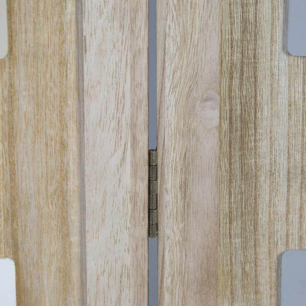 Paravent Raumteiler 3 fach Holz natur - Palo24