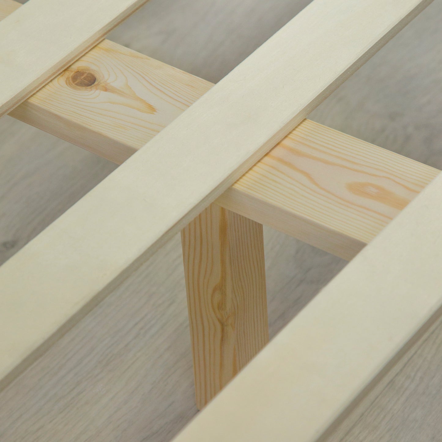 Holzbett 180x200 cm Natur | Doppelbett | mit Lattenrost | massiv | Kind Jugend Gast