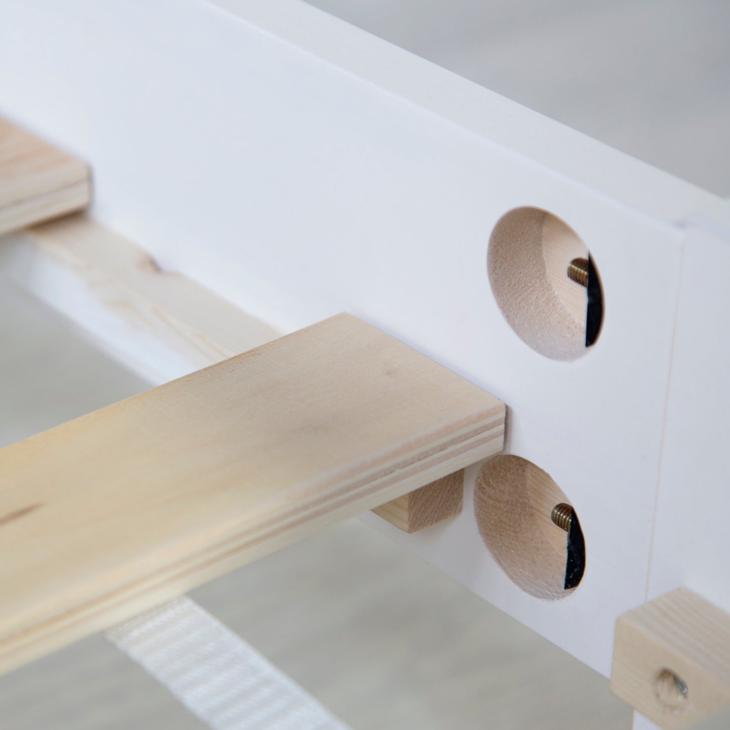 Holzbett 120x200 cm Weiss | Doppelbett | mit Lattenrost | massiv | Kind Jugend Gast