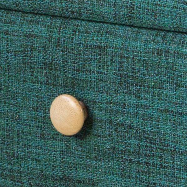 Nachttisch Nachtschrank Beistelltisch Türkis Stoff Schublade - Palo24