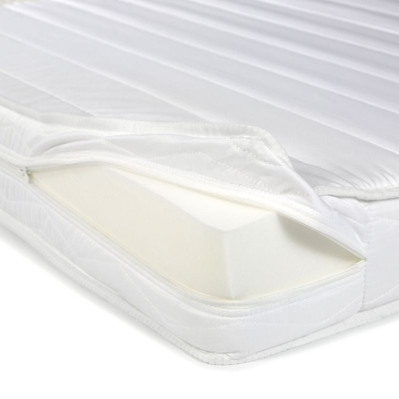 Metallbett mit Matratze & Lattenrost 140x200 cm Schwarz Braun