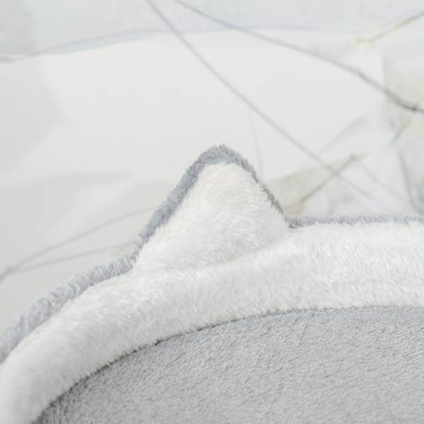 Kratzbaum mit Kletterleiter Tiertreppe Spanplatte hellgrau - Palo24