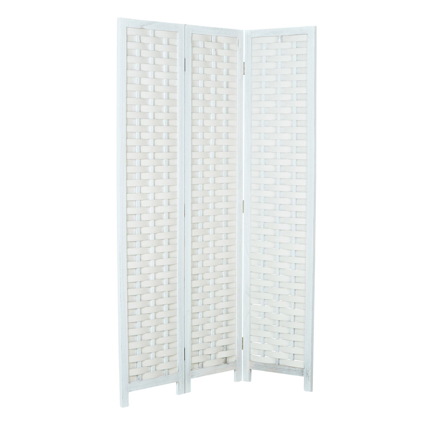 Paravent Natur Rattan-Optik | 3 teilig | Holz | Raumteiler Trennwand Sichtschutz