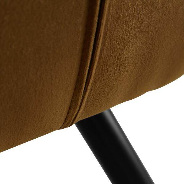 Polsterstuhl Samt Braun Esszimmerstuhl Polstersessel Armlehnenstuhl - Palo24