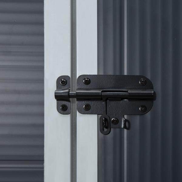 Gerätehaus Geräteschuppen PP Metall Grau - Palo24