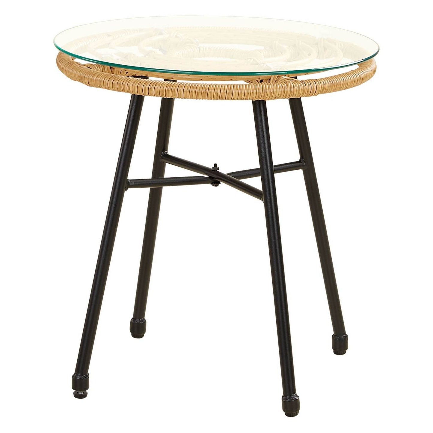 Set Balkonmöbel Poly Rattan Natur Garten Lounge Set 2 Rattanmöbel - Palo24