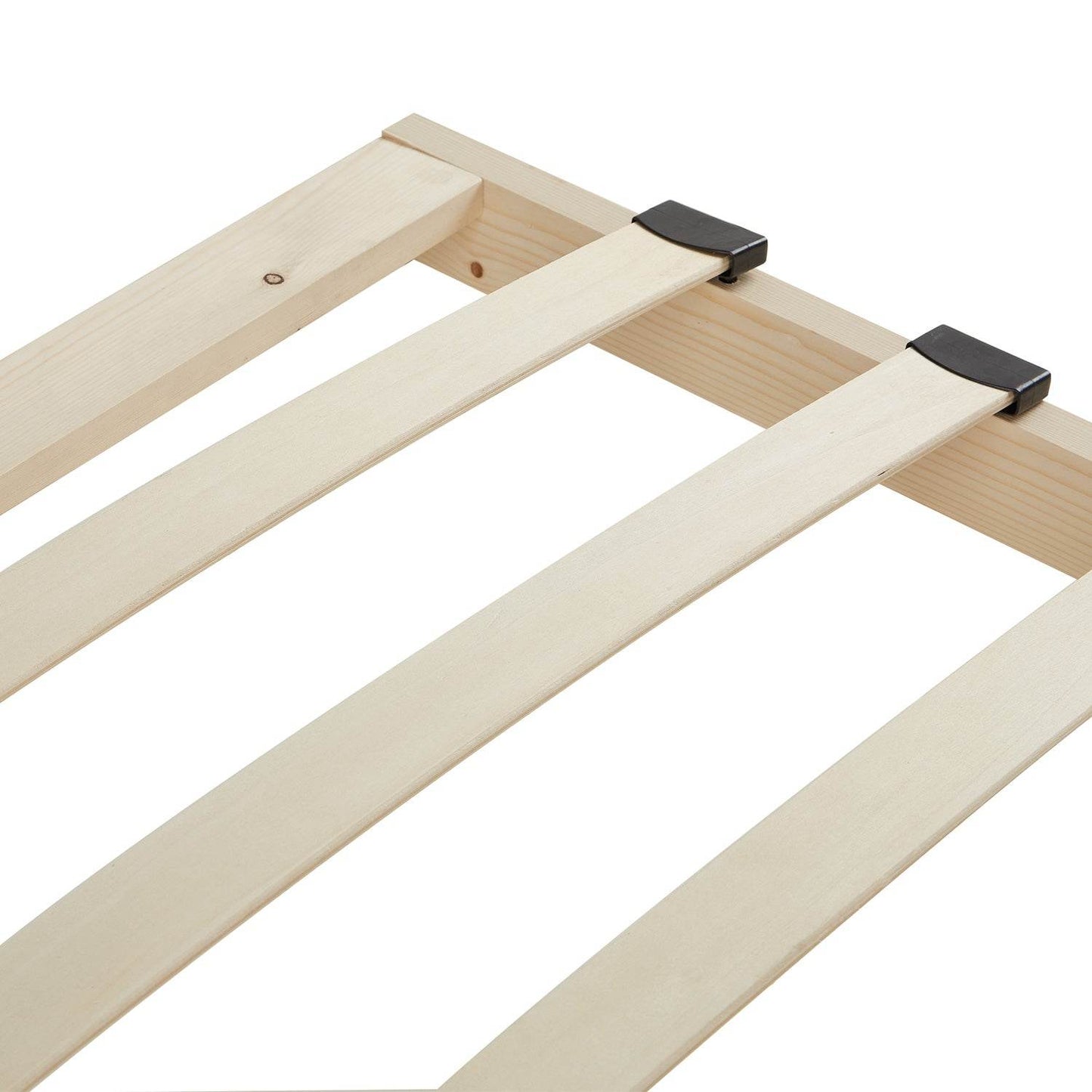 Komfortbett 90x200 mit Lattenrost Seniorenbett Höhenverstellbar Holzbett Weiss - Palo24