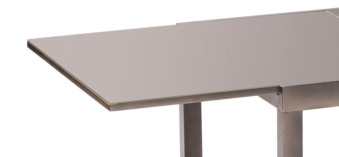 Ausziehtisch SORRENTO 200/300x110cm, Aluminium graphit + Glas