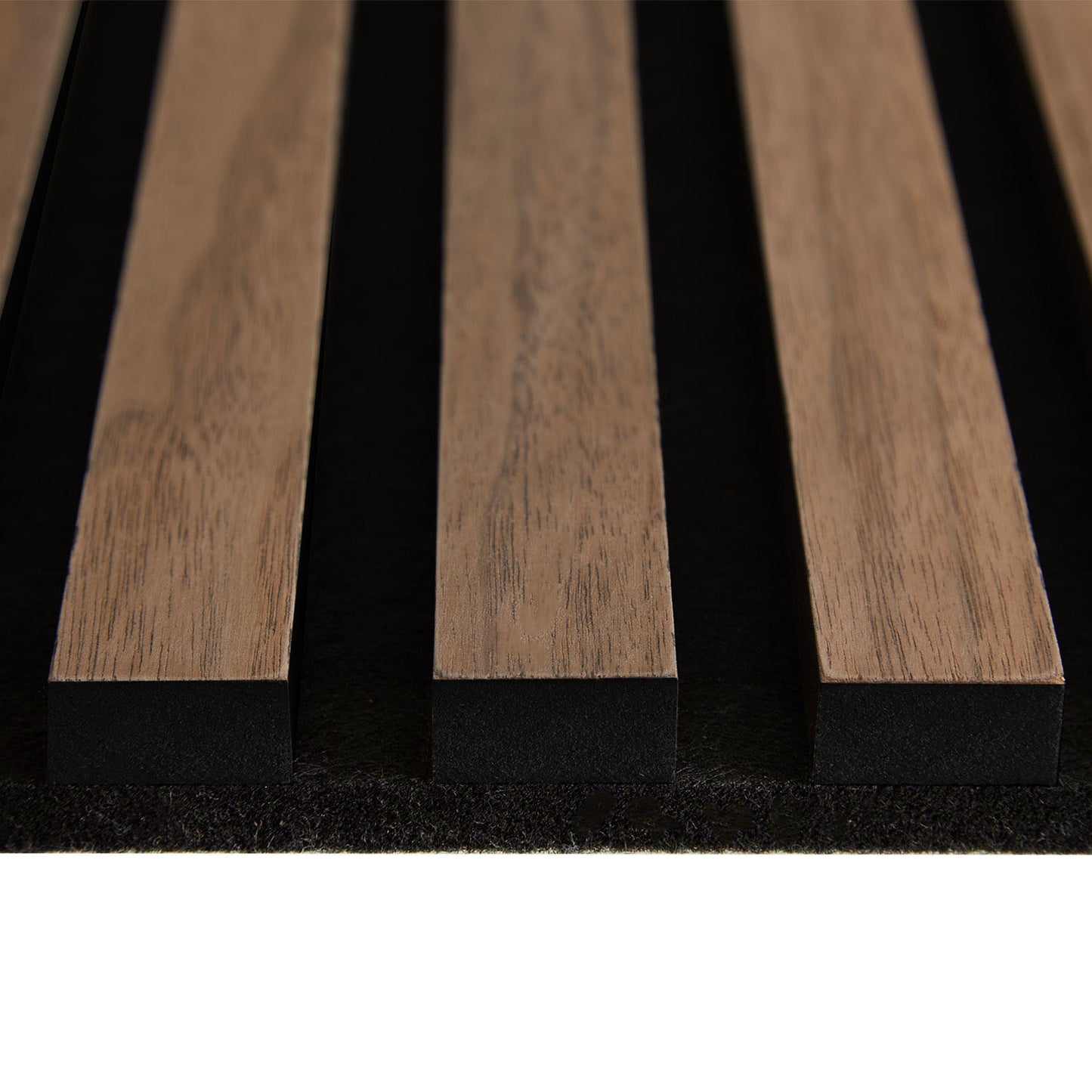 Akustikpaneele Wandpaneele 60 x 60 cm Braun Walnuss | Holz | 3D Leisten - Palo24