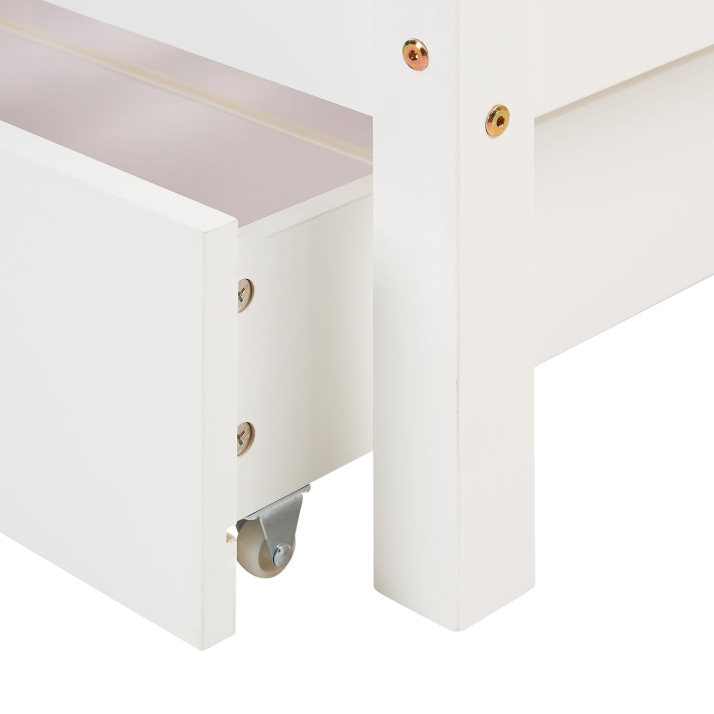 Kinderbett mit 2 Matratzen Etagenbett 90x200 und 140x200 mit Bettkasten Weiss