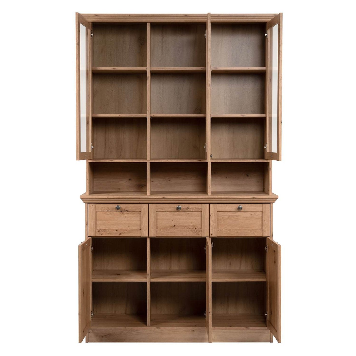 Buffetschrank Vitrinenschrank Küchenbuffet Holz Eiche - Palo24