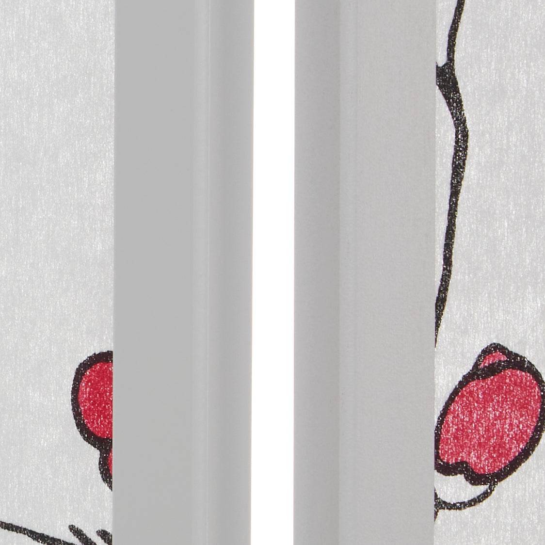 Paravent Raumteiler 4 teilig, Holz Reispapier Weiss, Kirschmuster, Höhe 179 cm - Palo24