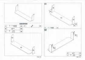 Einhängeregal Hängeregal Regal für Hochbett Kinder Weiss Holz 1 Ablage
