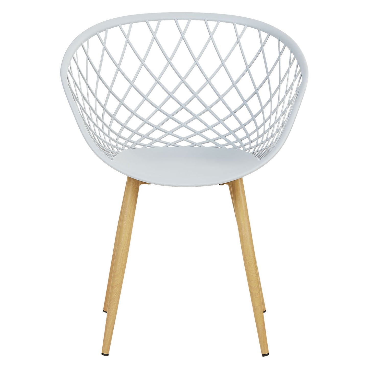 Gartenstuhl mit Armlehnen 6er Set Grau Balkonstühle