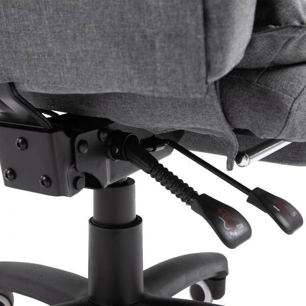 Massage Sessel Bürostuhl Massagefunktion Chefsessel Grau - Palo24