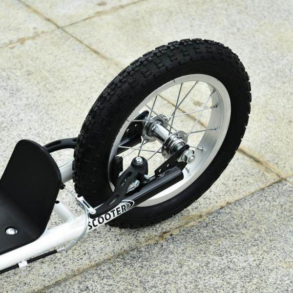 Tretroller Scooter Cityroller verstellbar Aluminium Weiss - Palo24