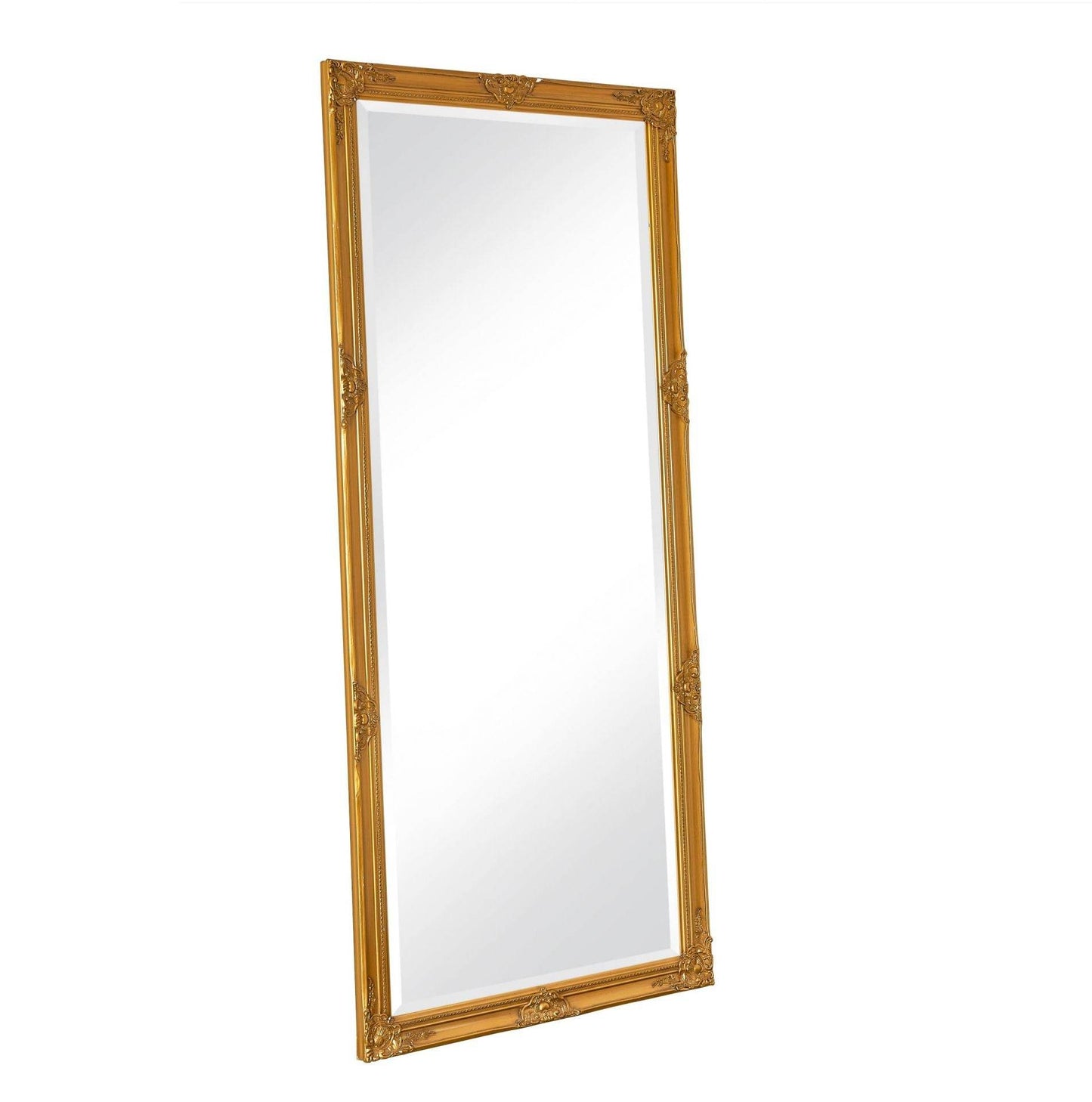 Wandspiegel Holz gold ca.80 x 180cm mit Facettenschliff im Glas Antik-Stil barock - Palo24