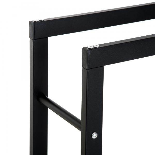 Kaminholzständer Kaminholzregal 100kg Stahl Schwarz - Palo24