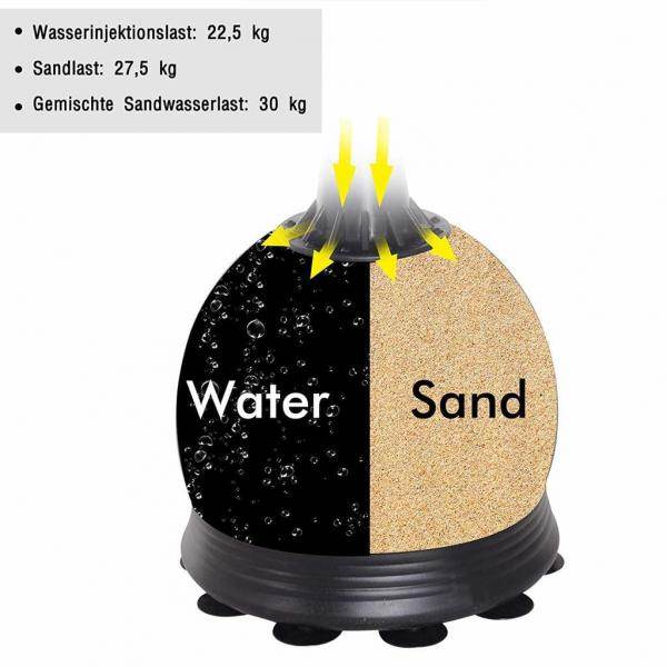 Standboxsack | Boxdummy | Ø50 x 165 cm | Schwarz - Palo24