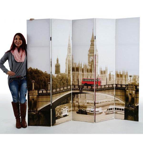 Foto-Paravent Vintage, Paravent Raumteiler Trennwand ~ 180x160cm, Spruch - Palo24