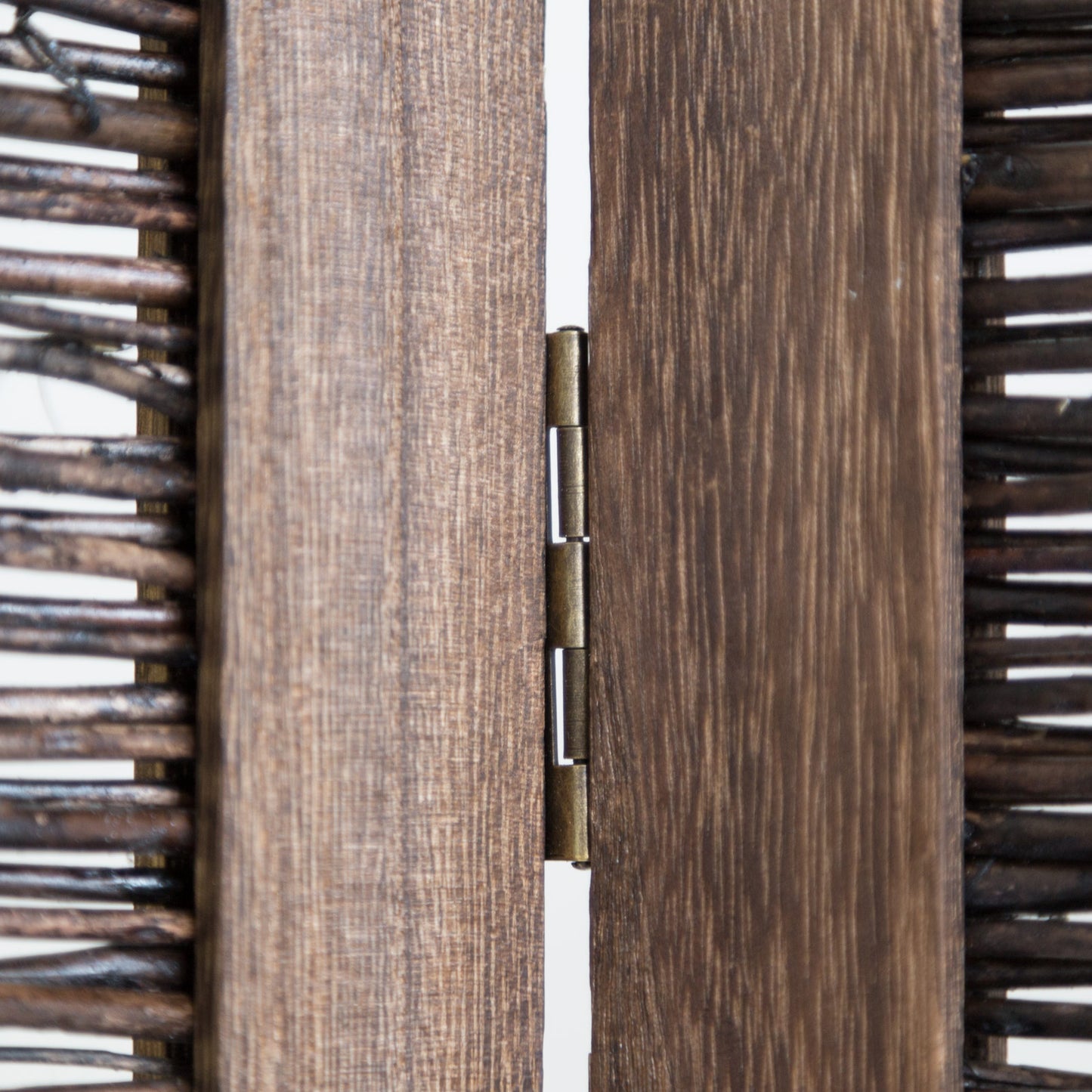 Paravent Braun Weide | 3 teilig | Holz | Raumteiler Trennwand Sichtschutz