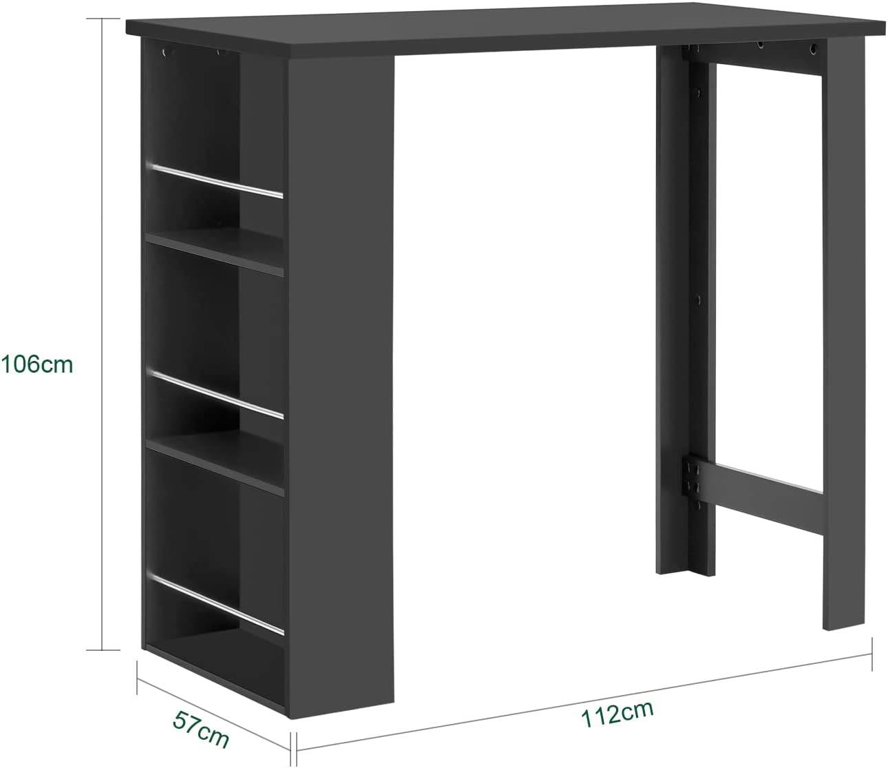Bartisch | Stehtisch | Küchentisch Schwarz | FWT17-SCH - Palo24