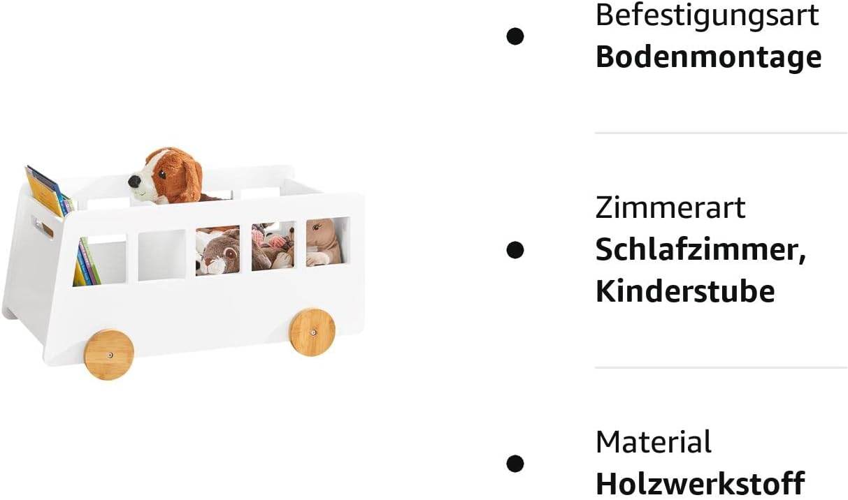 Kinderregal | Spielzeugregal | Aufbewahrungsregal für Kinder | KMB41-W - Palo24