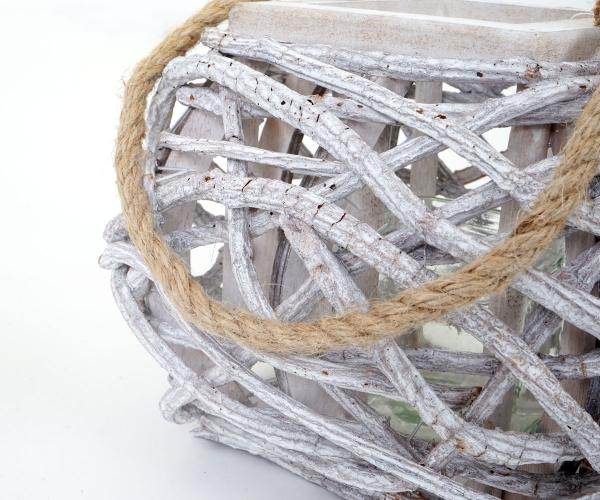 3er Set Adventskranz + Windlicht + Gesteck, Weihnachtsdeko Tischkranz Stern mit Glaseinsatz - Palo24