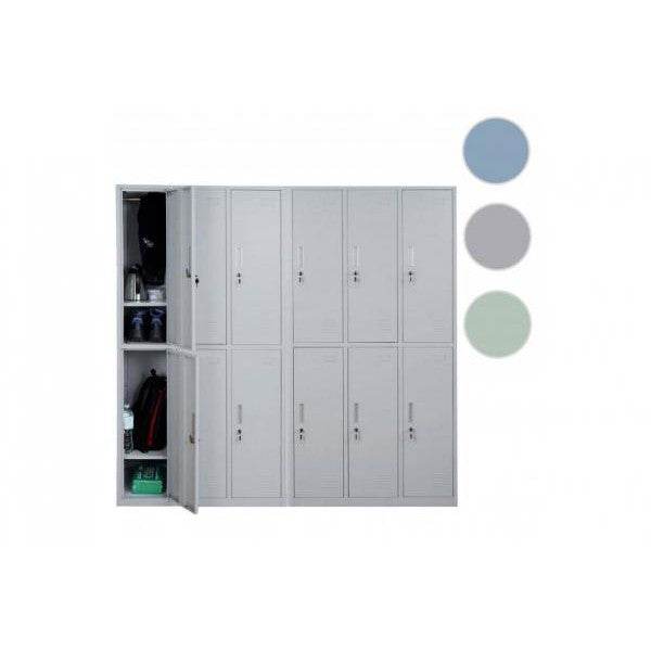 Schliessfach, Schliessfachschrank, Umkleidekabine, Spind, Metall 12 Fächer - Palo24