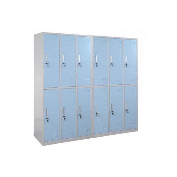 Schliessfach, Schliessfachschrank, Umkleidekabine, Spind, Metall 12 Fächer - Palo24