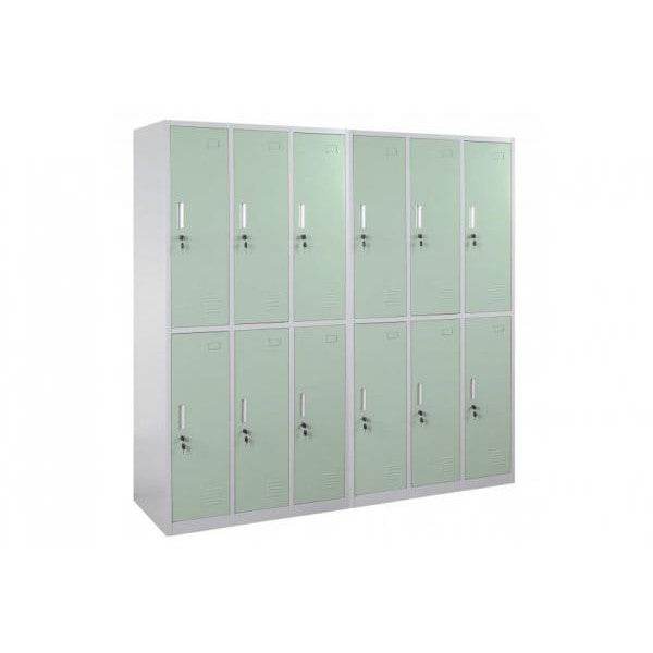 Schliessfach, Schliessfachschrank, Umkleidekabine, Spind, Metall 12 Fächer - Palo24