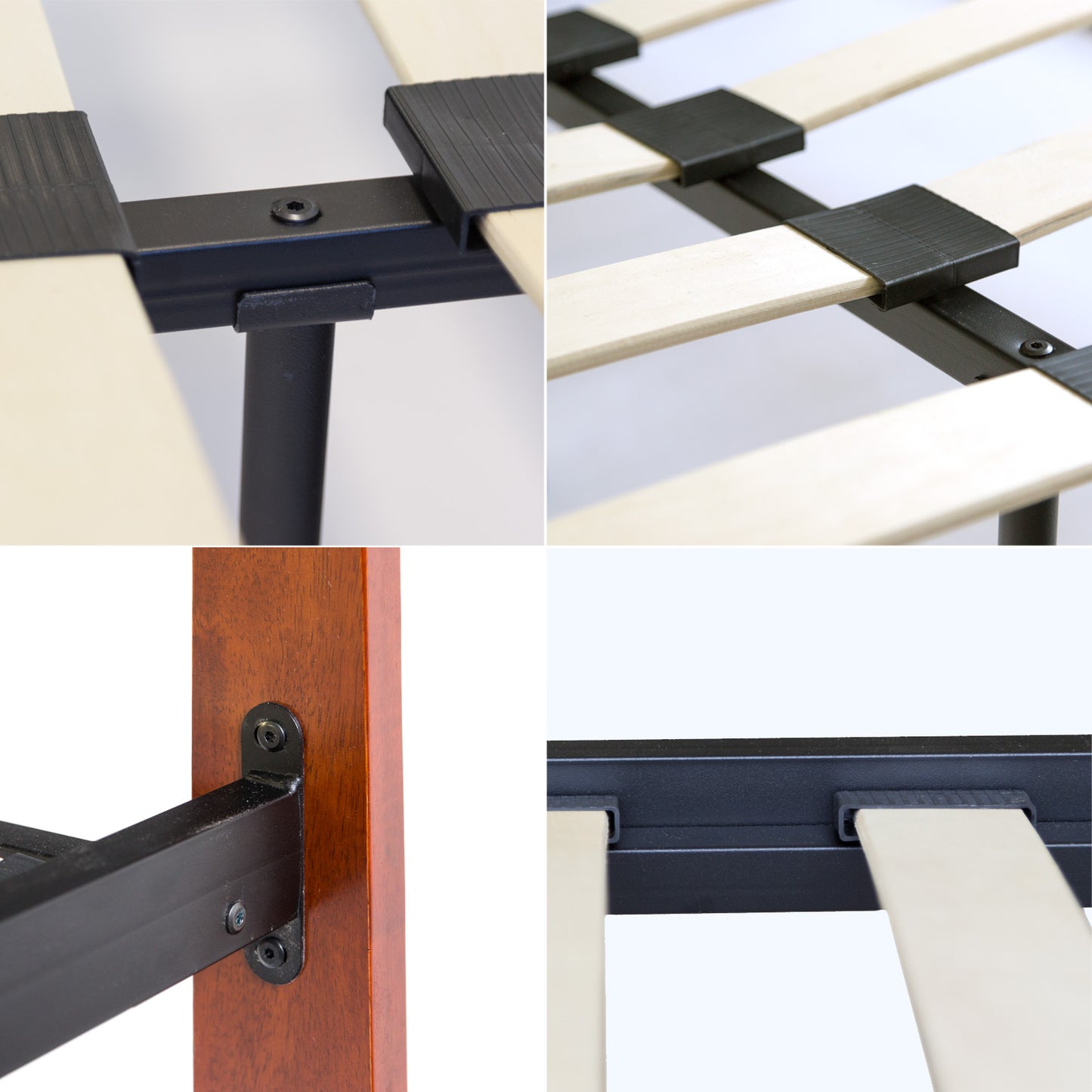 Metallbett 140 x 200 Bettgestell Doppelbett Bettrahmen + Lattenrost 5072 schwarz