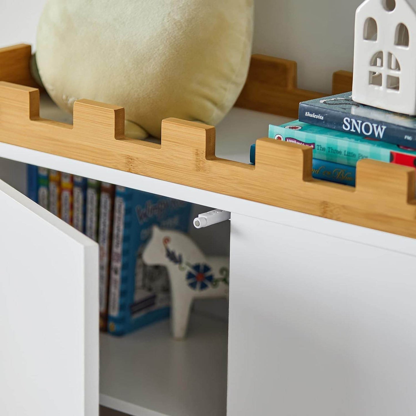 Kinderregal | Aufbewahrungsschrank | Kinderzimmer | KMB44-W - Palo24