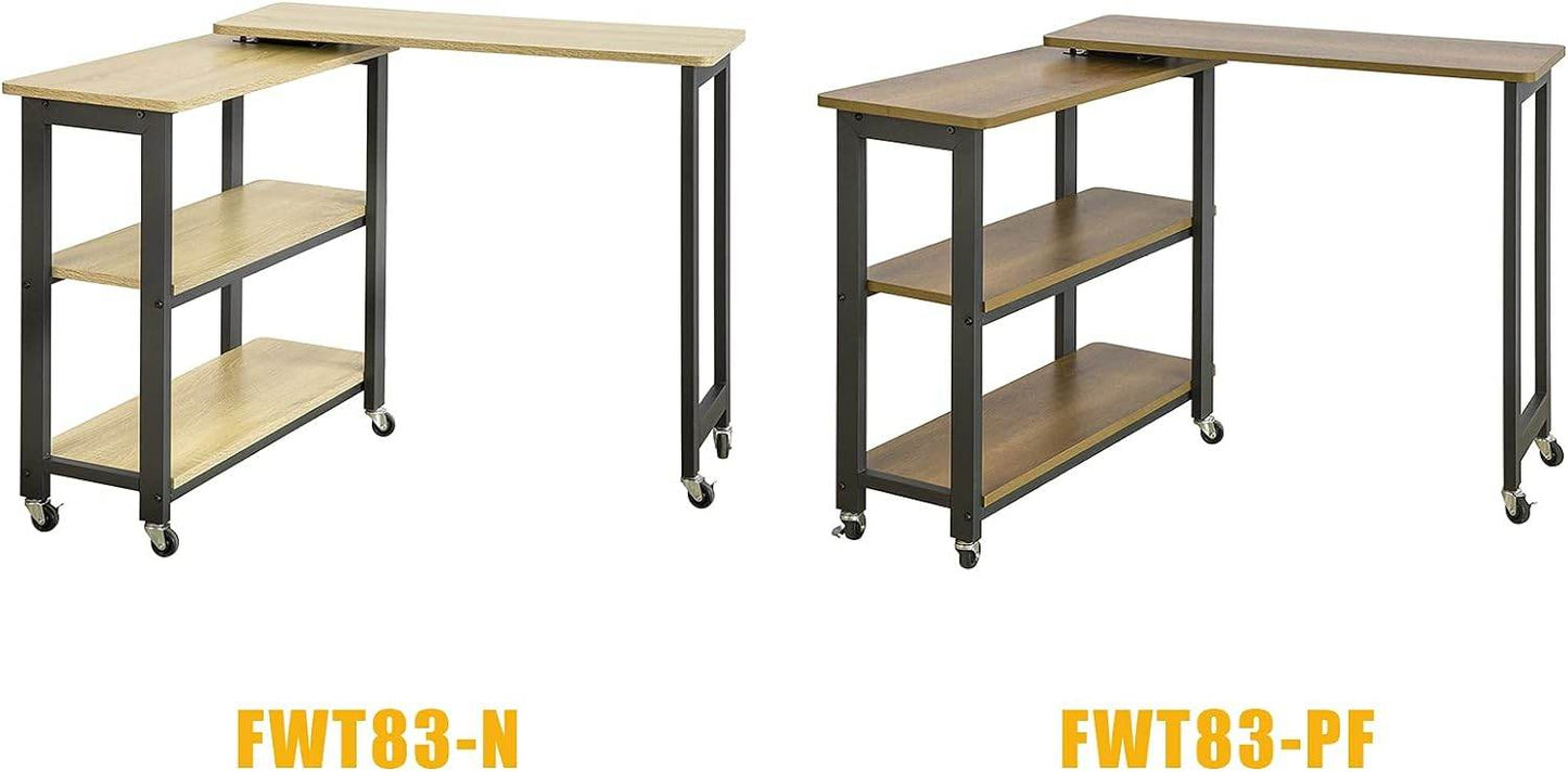 L-förmiger Beistelltisch | Couchtisch | Eckschreibtisch Industrie-Design | FWT83-PF - Palo24