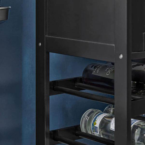 Servierwagen | Küchenschrank | Küchenwagen Schwarz - Palo24