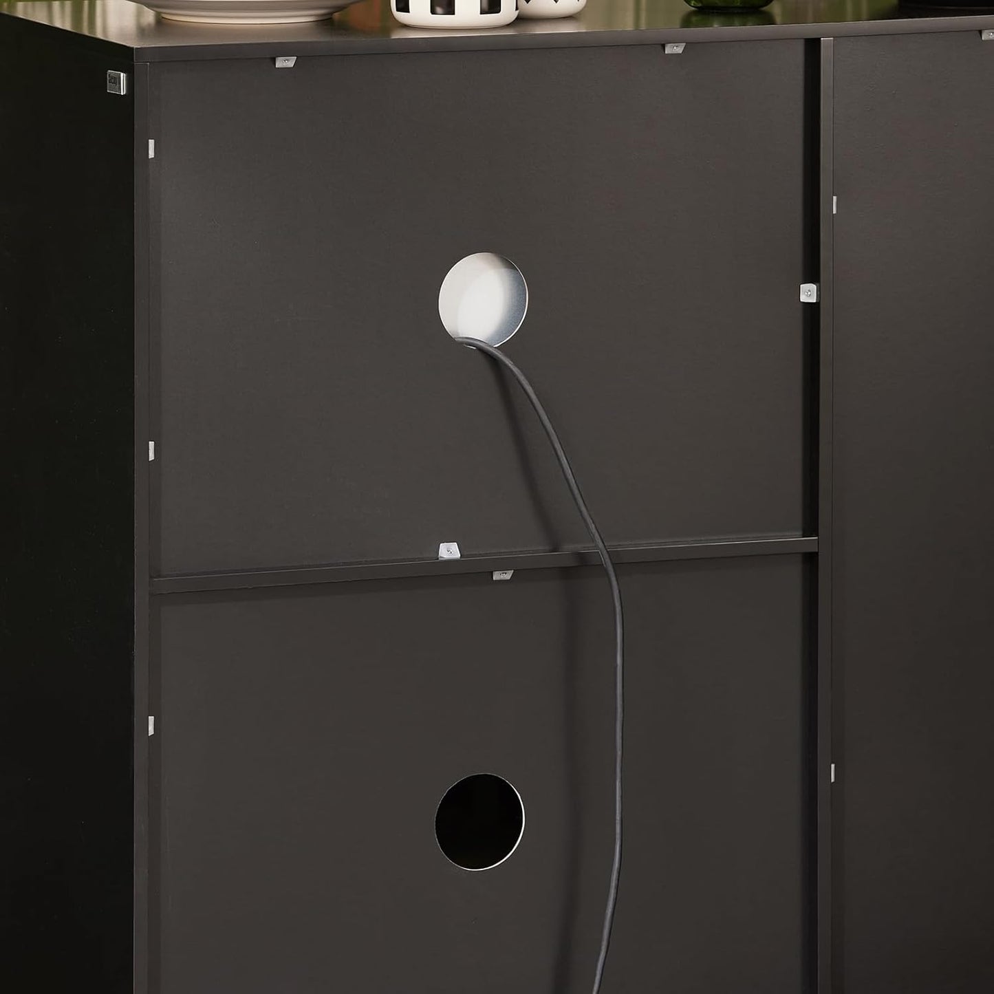 Küchenwagen | Sideboard auf Rollen | Küchenschrank| Rollwagen | Schwarz | FSB78-SCH - Palo24