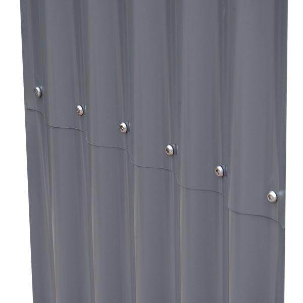 Kaminholzregal Aussen Holzunterstand Kaminholz Stapelhilfe Stahl Grau - Palo24