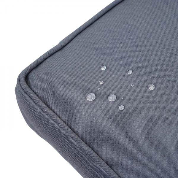 Poly-Rattan Balkonset HWC-G27, Sitzgarnitur Gartengarnitur, 2xSessel+Tisch ~ anthrazit, Kissen grau - Palo24