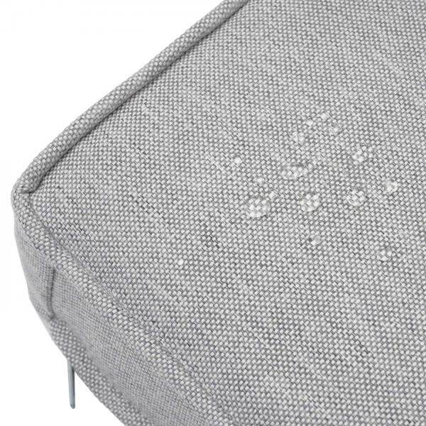 Gartengarnitur HWC-G28, Sitzgruppe Lounge-Set, Akazie Holz halbrundes Rattan verstellbar MVG ~ grau, Kissen hellgrau - Palo24