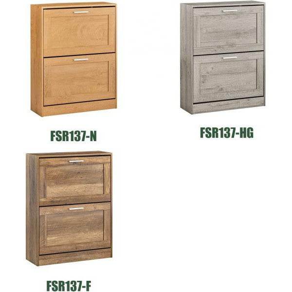 Schuhkipper Schuhschrank Mit 2 Klappen Schuhkommode Hellgrau - Palo24