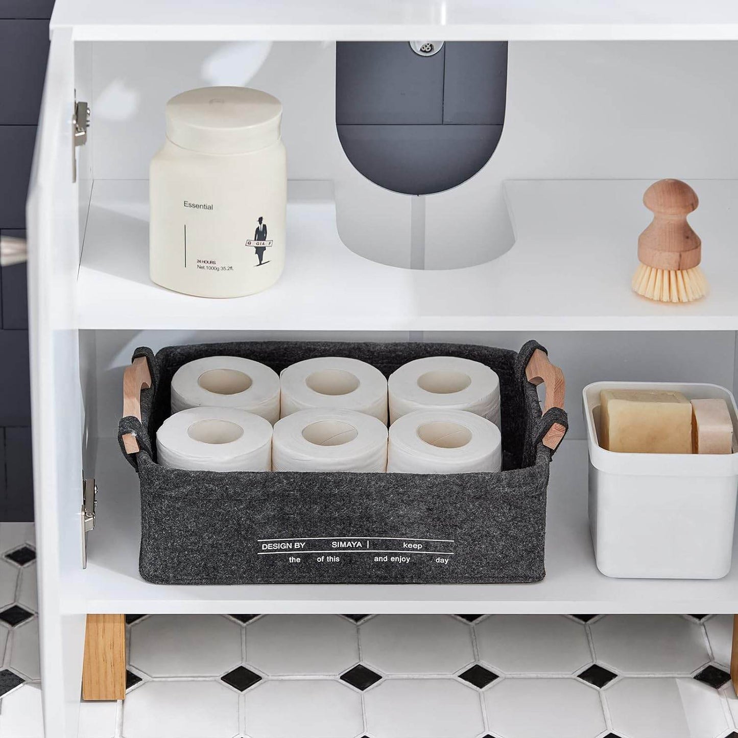 Waschbeckenunterschrank | Badschrank | Waschtisch | Unterschrank Weiss BZR92-W - Palo24