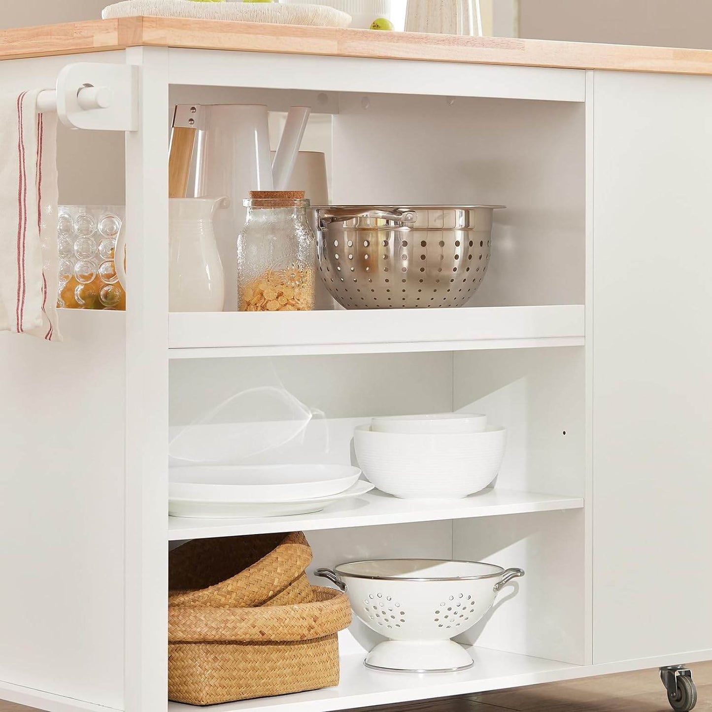 Desig Kücheninsel | Küchenwagen | Küchenschrank | Sideboard auf Rollen | FKW97-WN - Palo24