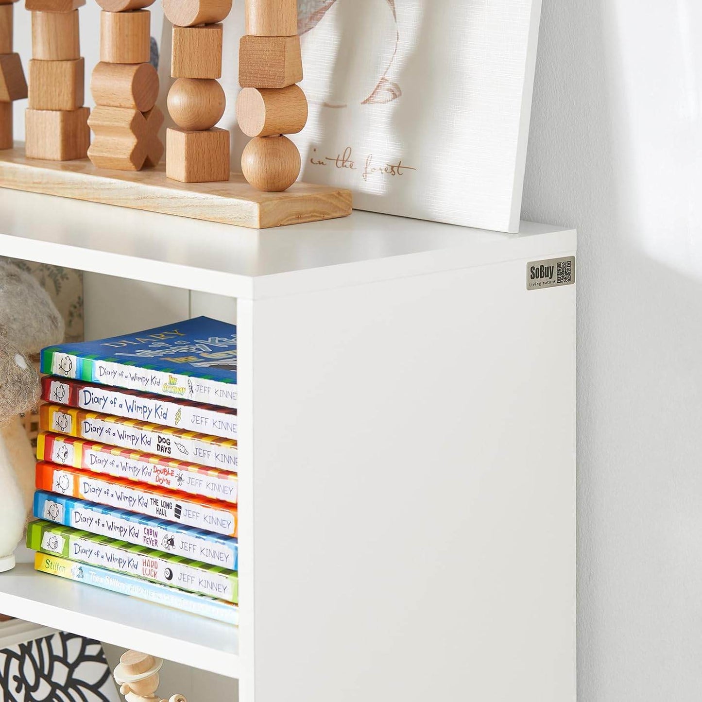 Kinderregal mit Boxen | Spielzeugregal | Bücherregal für Kinder | KMB68-W - Palo24