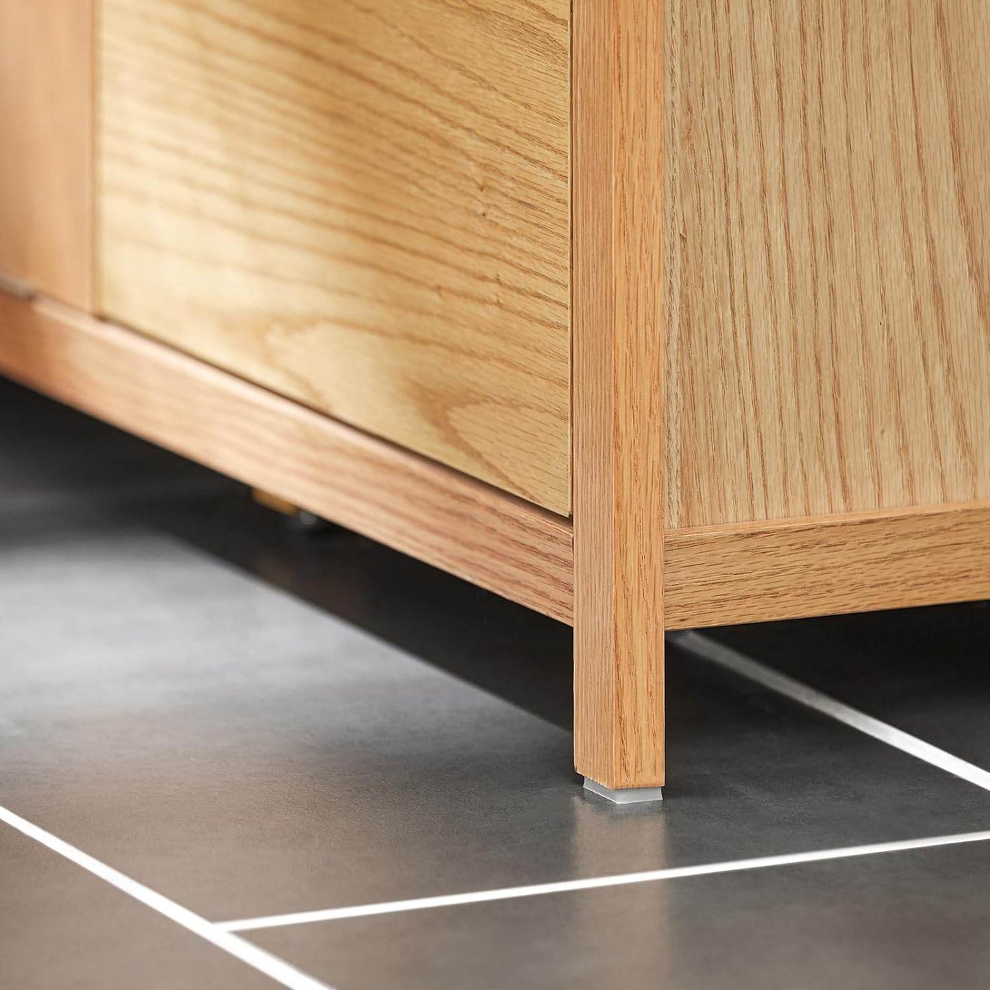 Wäscheschrank mit ausklappbarem Wäschesack | Badschrank | Wäschekorb | Natur | BZR97-N - Palo24