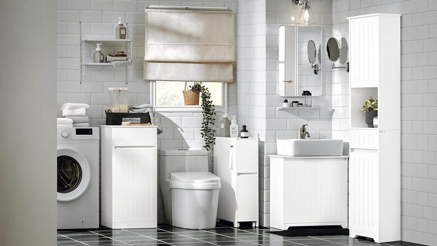 Waschbeckenunterschrank | Badezimmerschrank | Waschtisch | Weiss BZR108-W - Palo24